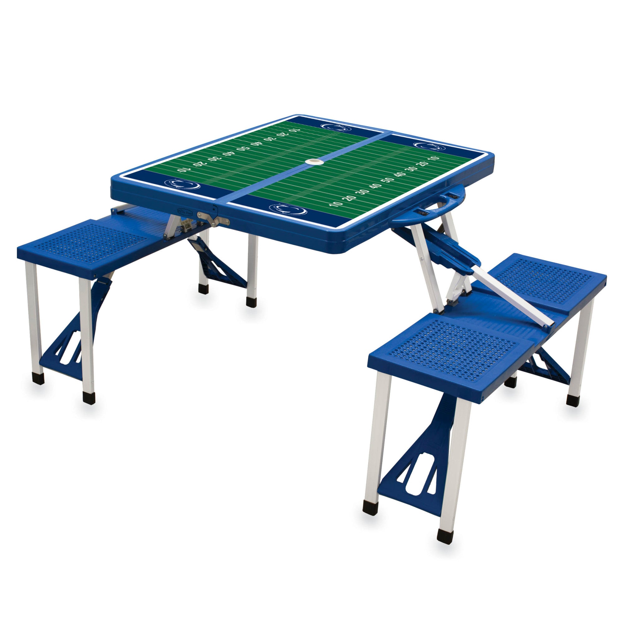 Penn State Nittany Lions Football Field - Picnic Table Portable Folding Table with Seats
