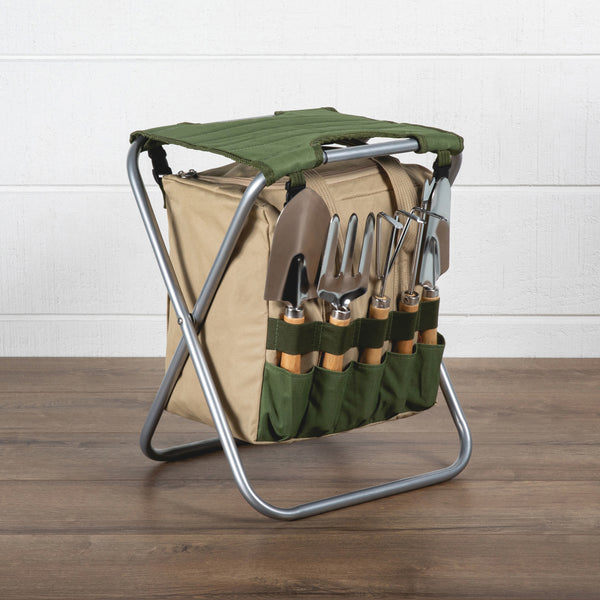 Gardener Folding Seat with Tools – PICNIC TIME FAMILY OF BRANDS