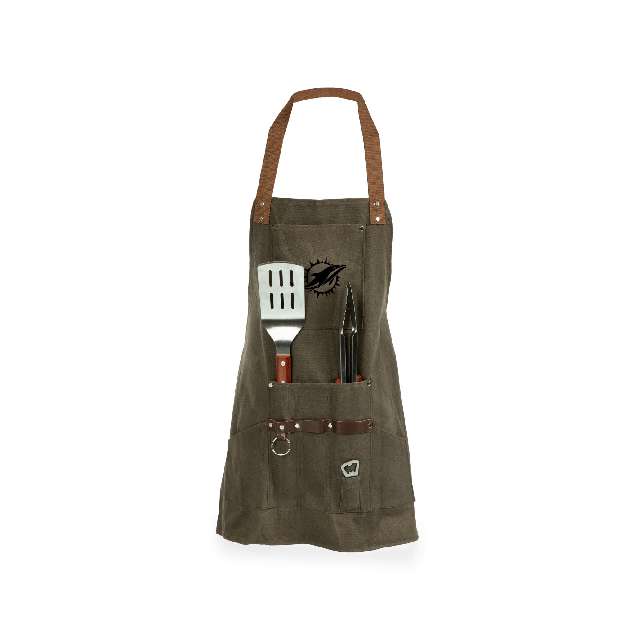 Miami Dolphins - BBQ Apron with Tools & Bottle Opener