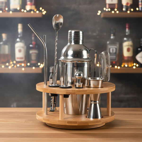 Lazy Susan Bar Tool Set (Bamboo & Stainless Steel) – PICNIC TIME