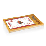 Cornell Big Red Hockey Rink - Icon Glass Top Cutting Board & Knife Set
