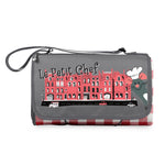 Red & White Gingham Pattern with Gray Flap
