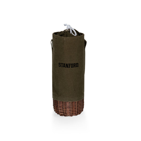 Stanford Cardinal - Malbec Insulated Canvas and Willow Wine Bottle Basket