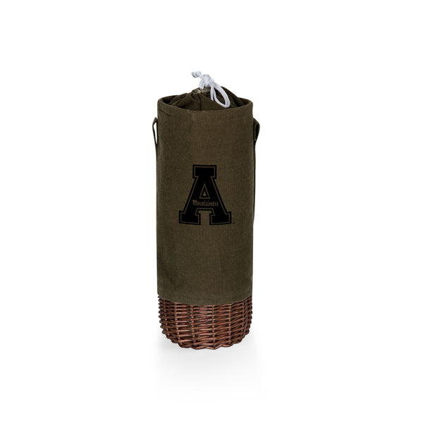 App State Mountaineers - Malbec Insulated Canvas and Willow Wine Bottle Basket