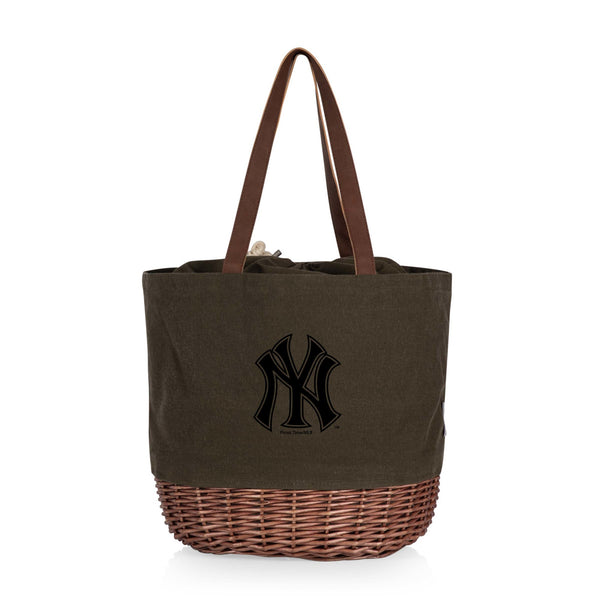 New York Yankees - Coronado Canvas and Willow Basket Tote