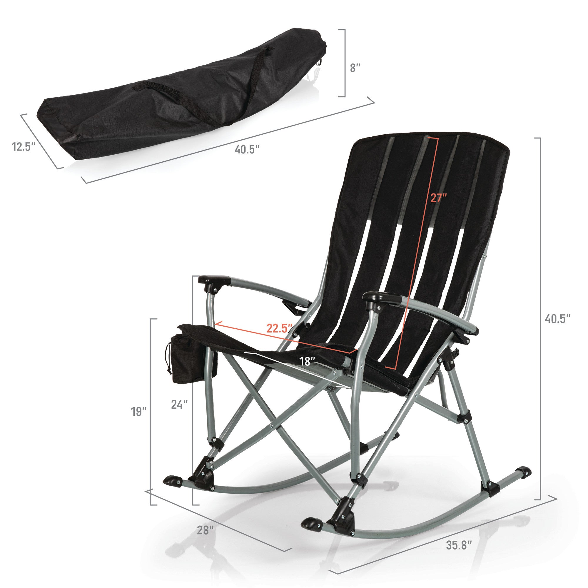 Maryland Terrapins - Outdoor Rocking Camp Chair
