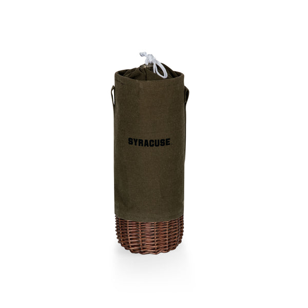 Syracuse Orange - Malbec Insulated Canvas and Willow Wine Bottle Basket