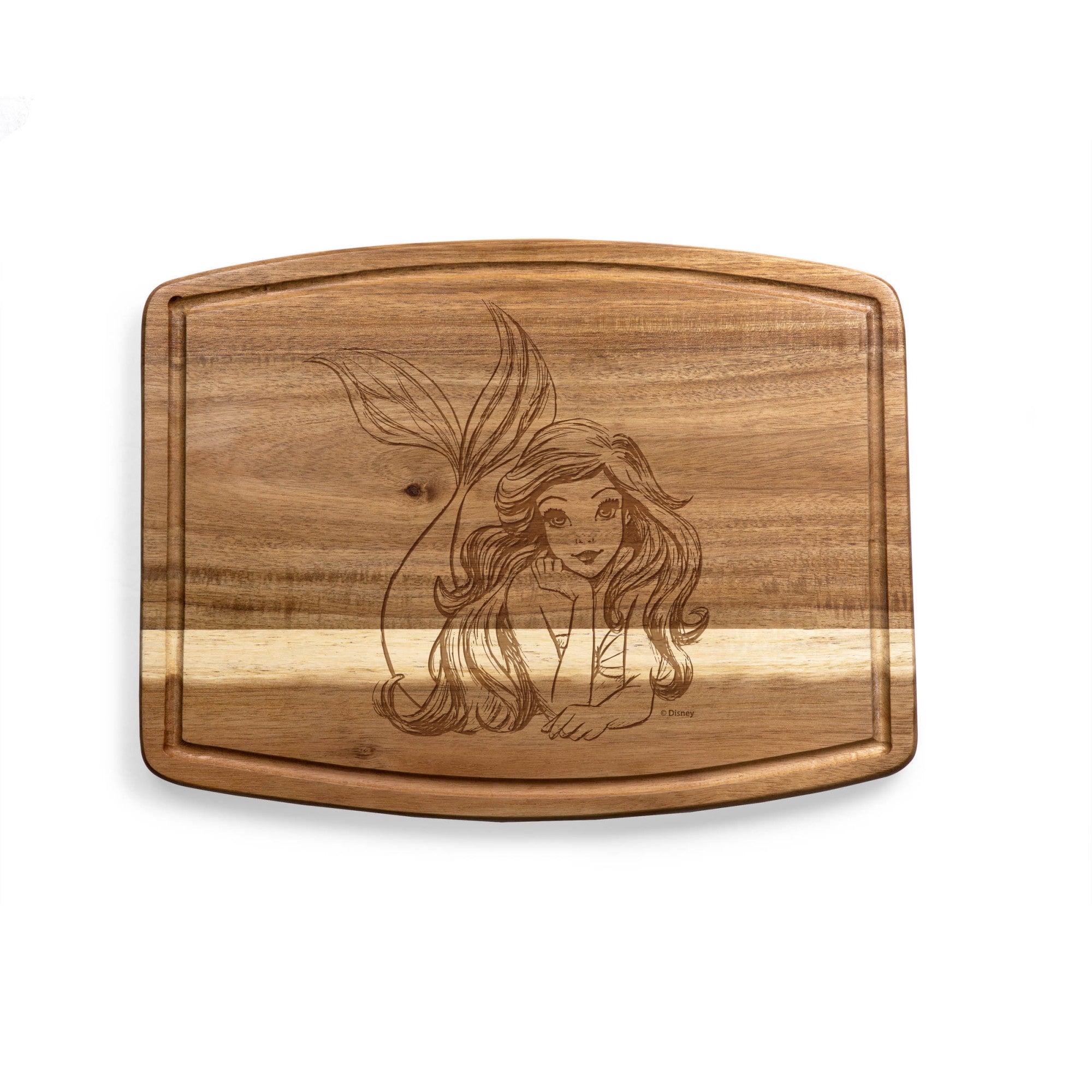 Little Mermaid - Ovale Acacia Cutting Board