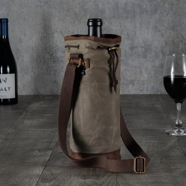 Waxed Canvas Wine Tote – PICNIC TIME FAMILY OF BRANDS