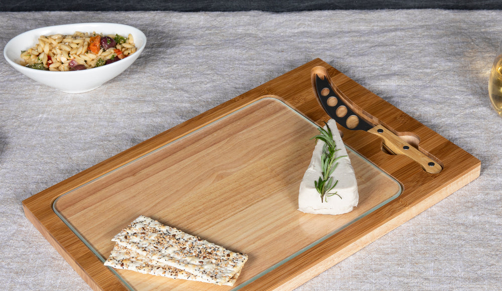 Icon Glass Top Cutting Board & Knife Set