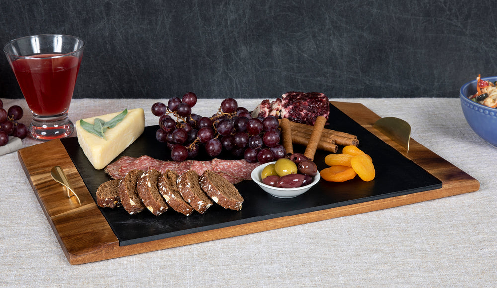 Covina - Acacia and Slate Serving Tray