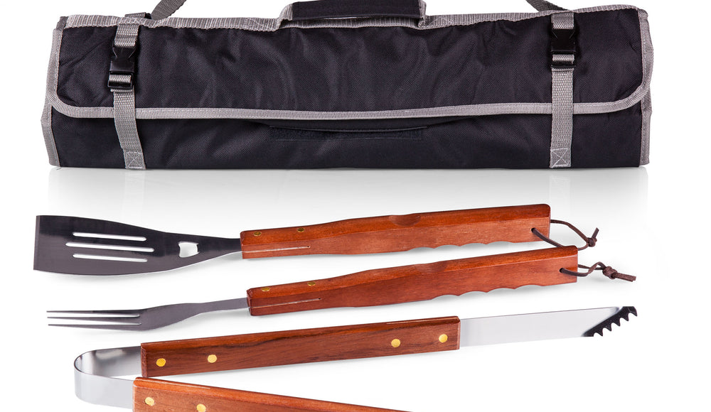 3-Piece BBQ Tote & Grill Set