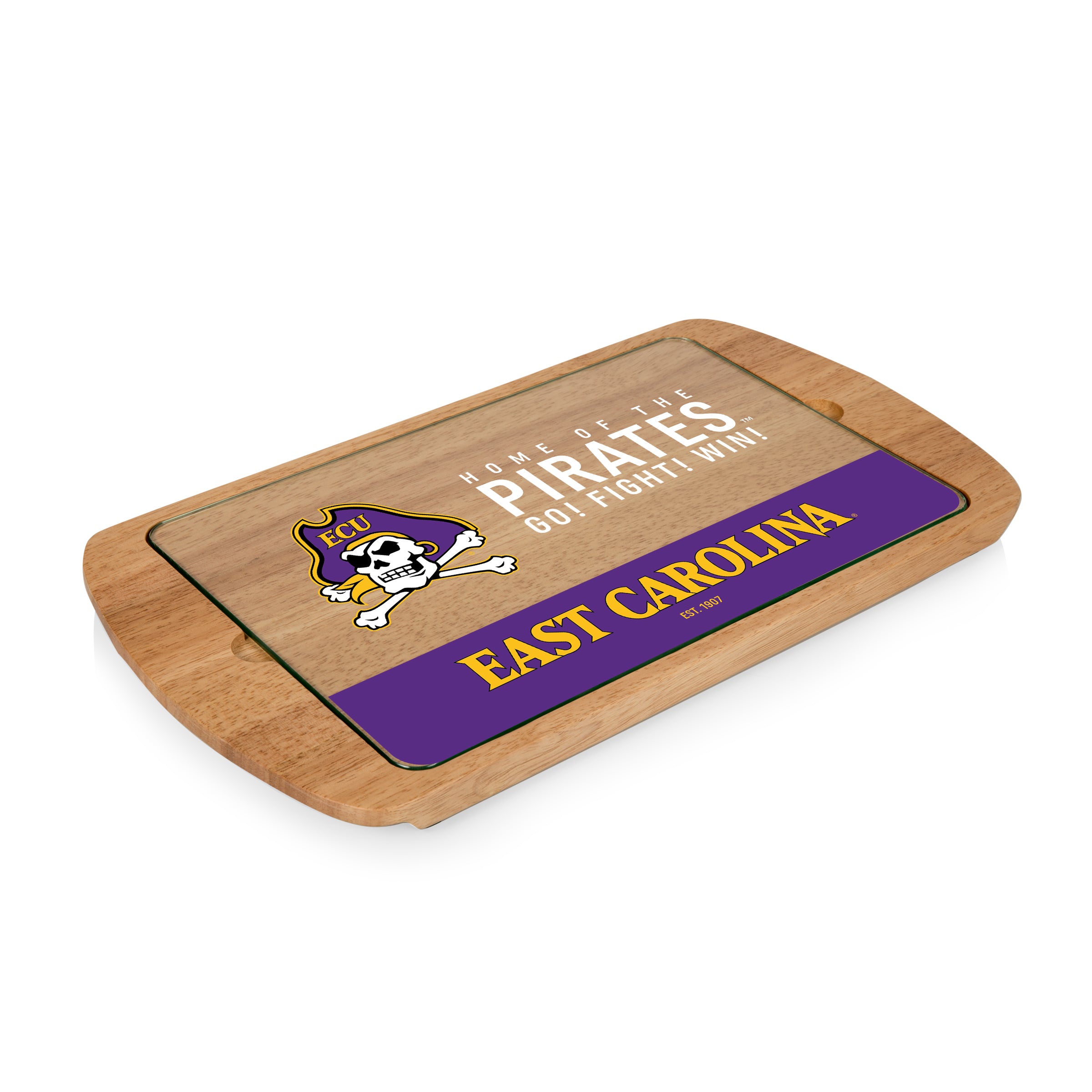 East Carolina Pirates - Billboard Glass Top Serving Tray-Picnic Time Family of Brands
