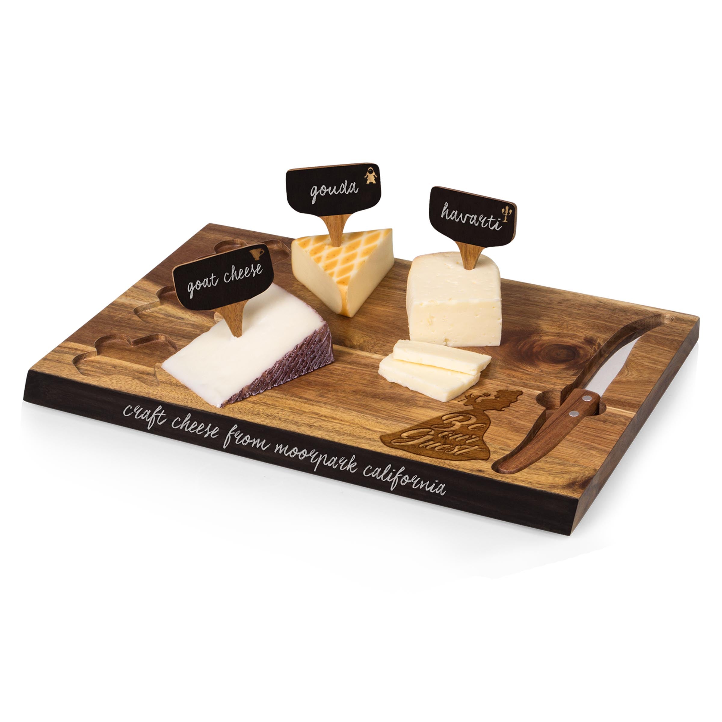 Beauty & the Beast - Delio Acacia Cheese Cutting Board & Tools Set