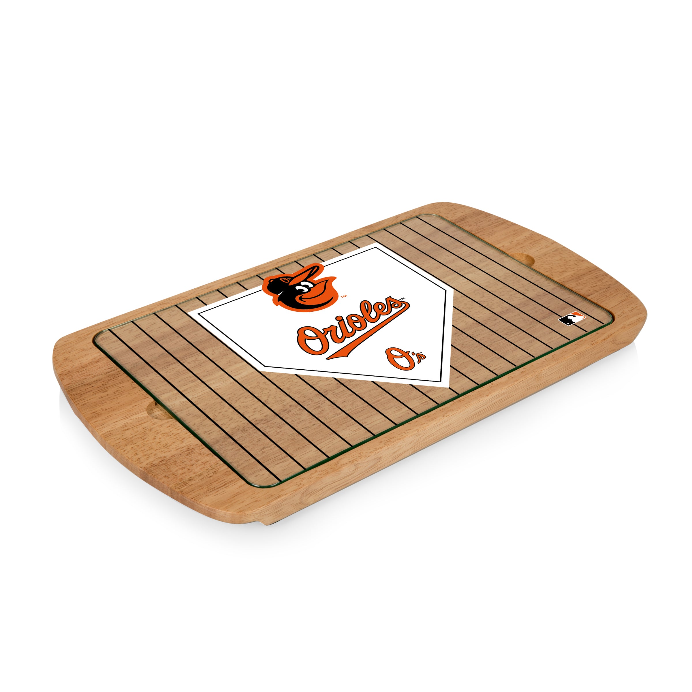 Baltimore Orioles - Billboard Glass Top Serving Tray-Picnic Time Family of Brands