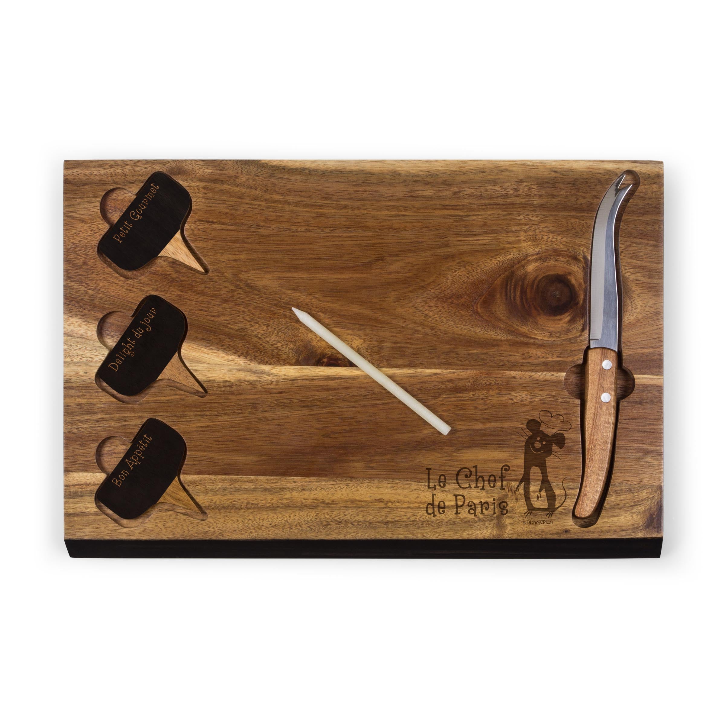 Ratatouille - Delio Acacia Cheese Cutting Board & Tools Set