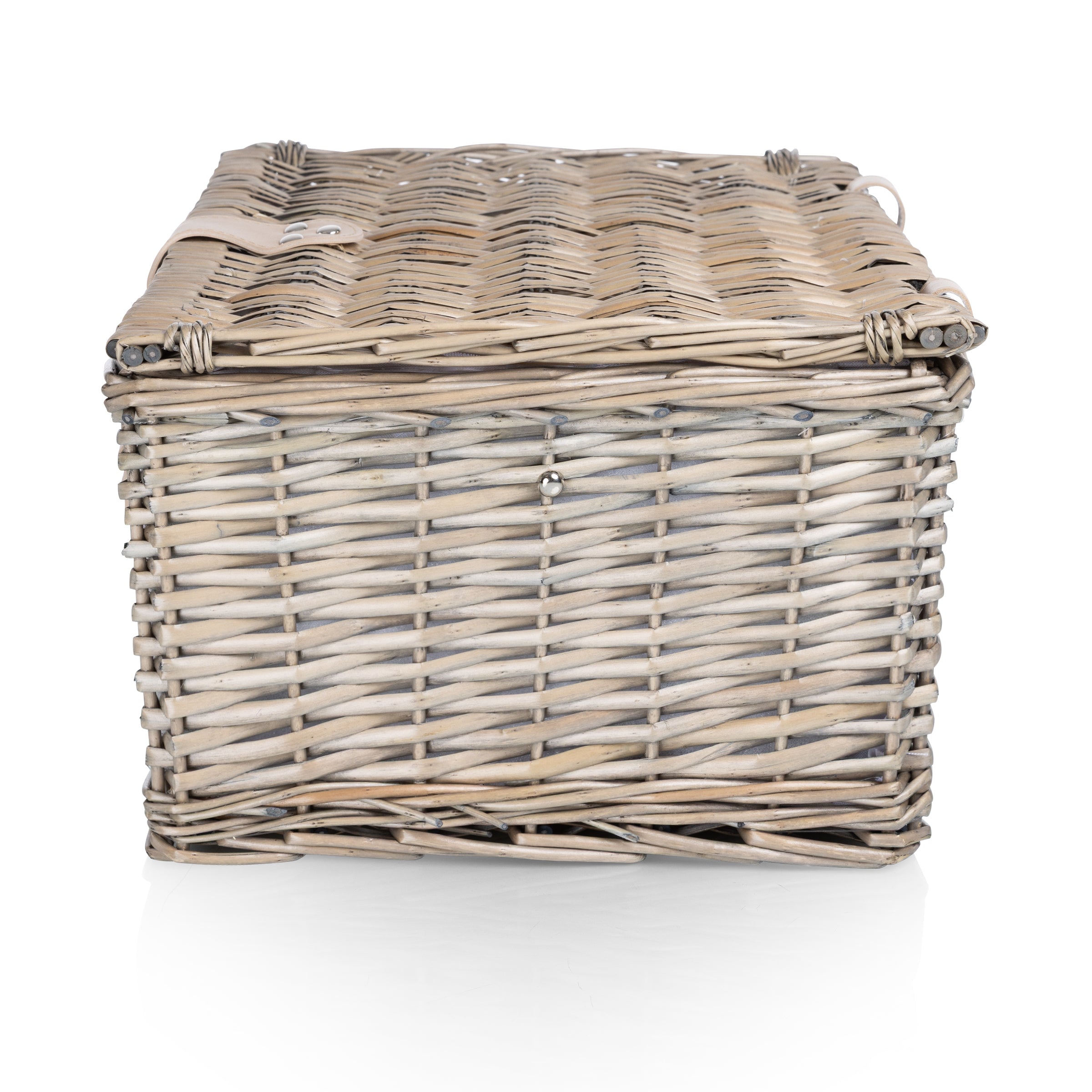 Picnic Basket Set for 2, Taupe Willow with Cream Accents-Picnic Time Family of Brands