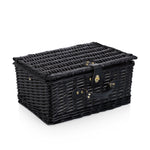 Picnic Basket Set for 2, Black Willow with Beige Accents-Picnic Time Family of Brands