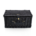 Picnic Basket Set for 2, Black Willow with Beige Accents-Picnic Time Family of Brands