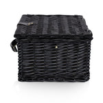 Picnic Basket Set for 2, Black Willow with Beige Accents-Picnic Time Family of Brands