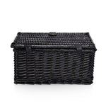 Picnic Basket Set for 2, Black Willow with Beige Accents-Picnic Time Family of Brands