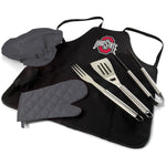 Ohio State Buckeyes - BBQ Apron Tote Pro Grill Set-Picnic Time Family of Brands