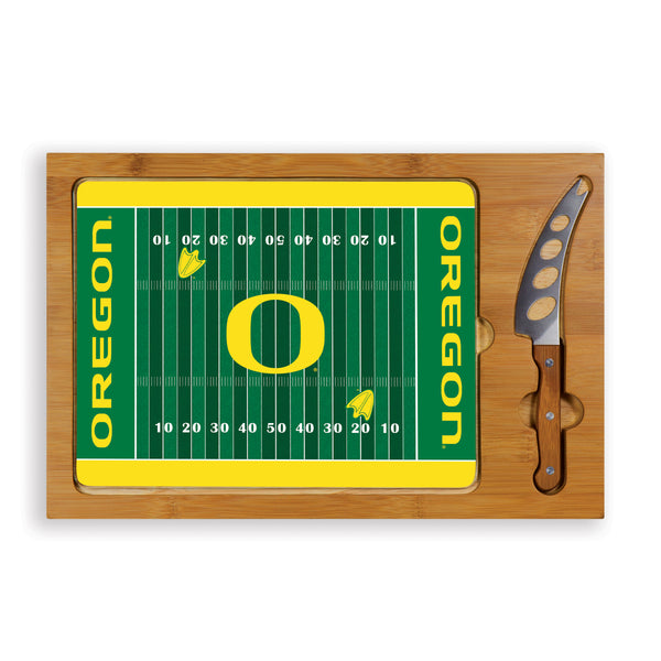 Oregon Ducks - Icon Glass Top Cutting Board & Knife Set-Picnic Time Family of Brands