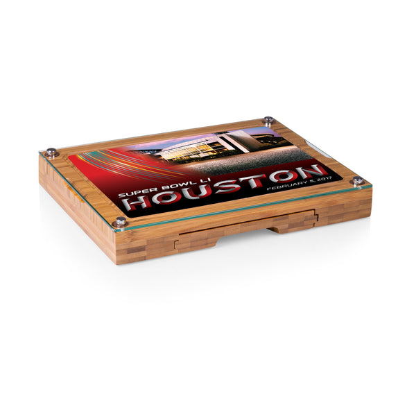 Super Bowl 51 - Concerto Glass Top Cheese Cutting Board & Tools Set-Picnic Time Family of Brands
