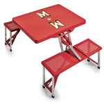 Maryland Terrapins - Picnic Table Portable Folding Table with Seats