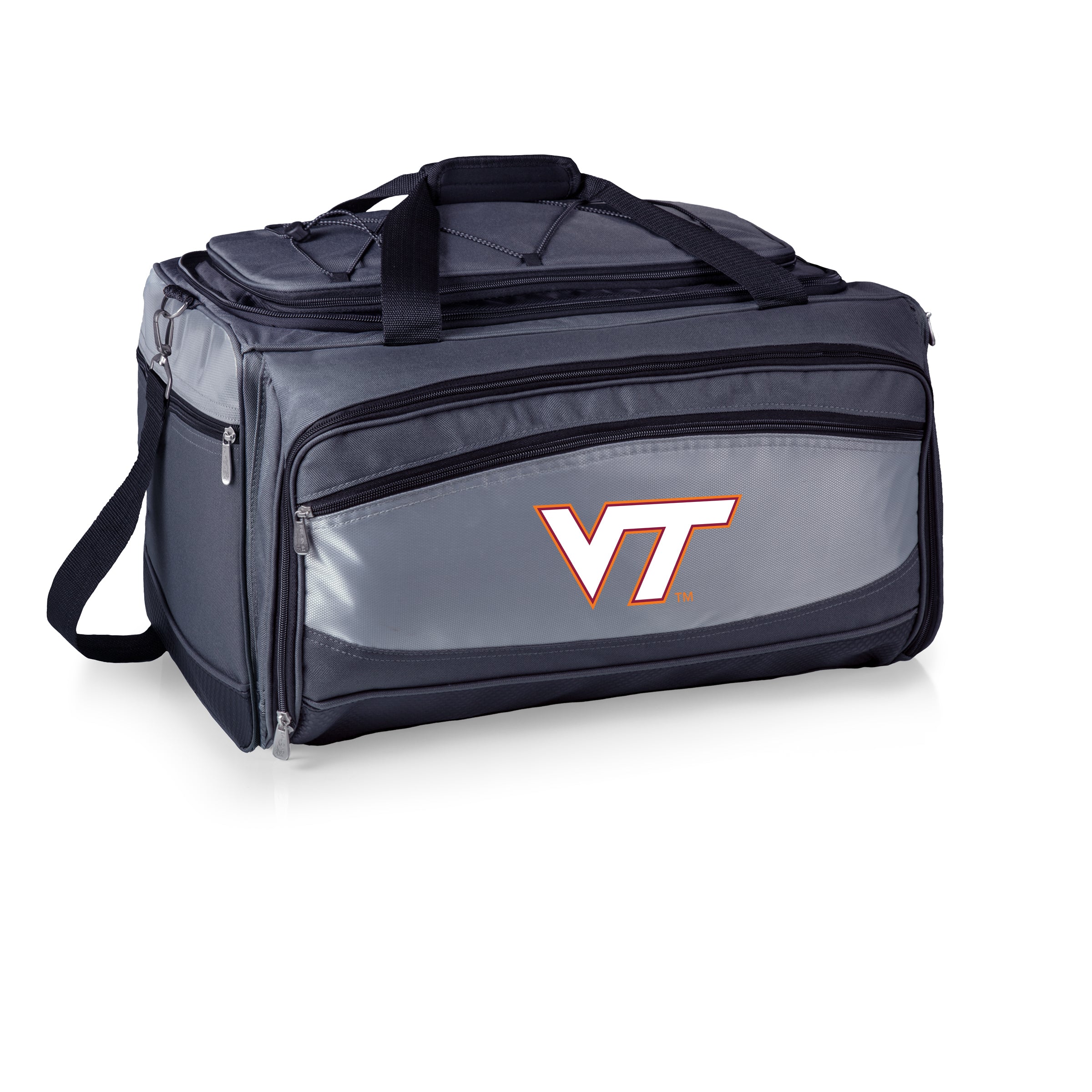 Virginia Tech Hokies - Buccaneer Portable Charcoal Grill & Cooler Tote-Picnic Time Family of Brands