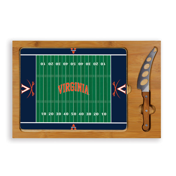 Virginia Cavaliers - Icon Glass Top Cutting Board & Knife Set-Picnic Time Family of Brands