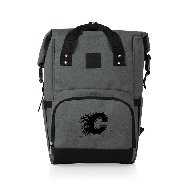 Calgary Flames - On The Go Roll-Top Backpack Cooler