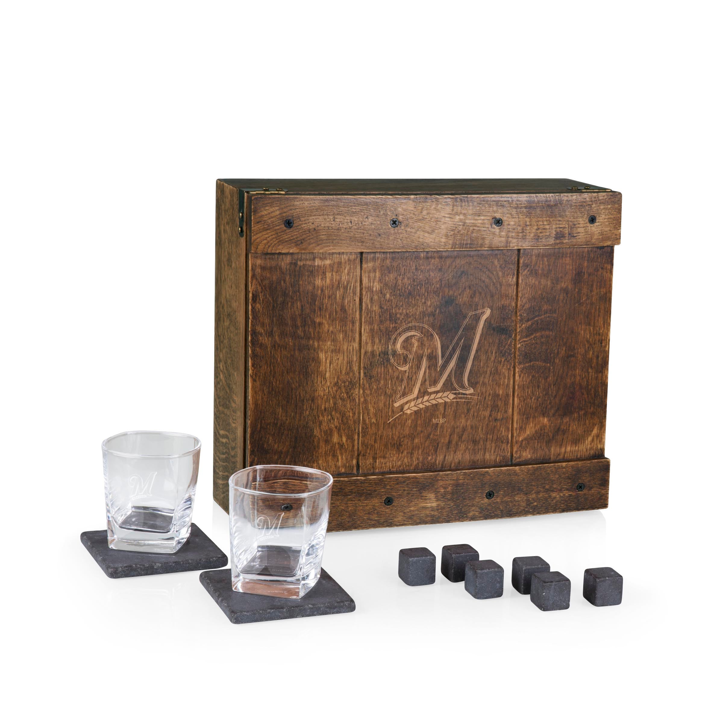 Milwaukee Brewers - Whiskey Box Gift Set-Picnic Time Family of Brands