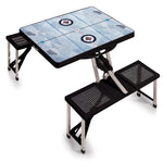 Winnipeg Jets Hockey Rink - Picnic Table Portable Folding Table with Seats