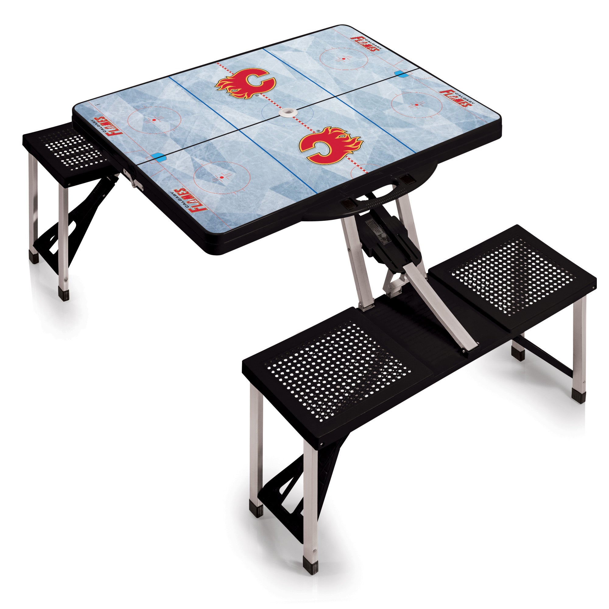 Calgary Flames - Picnic Table Portable Folding Table with Seats