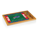 Buffalo Bills Football Field - Icon Glass Top Cutting Board & Knife Set