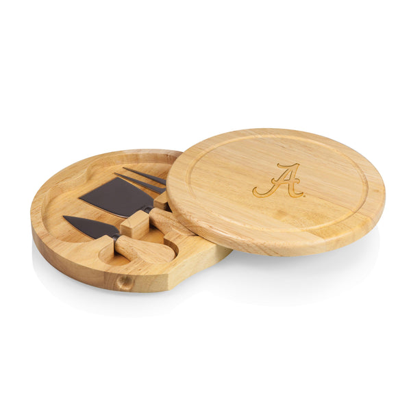 Alabama Crimson Tide - Brie Cheese Cutting Board & Tools Set