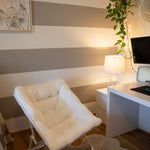 Mellow Dorm White Folding Plush Chair