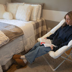 Mellow Dorm White Folding Plush Chair