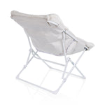 Mellow Dorm White Folding Plush Chair