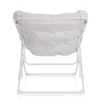 Mellow Dorm White Folding Plush Chair