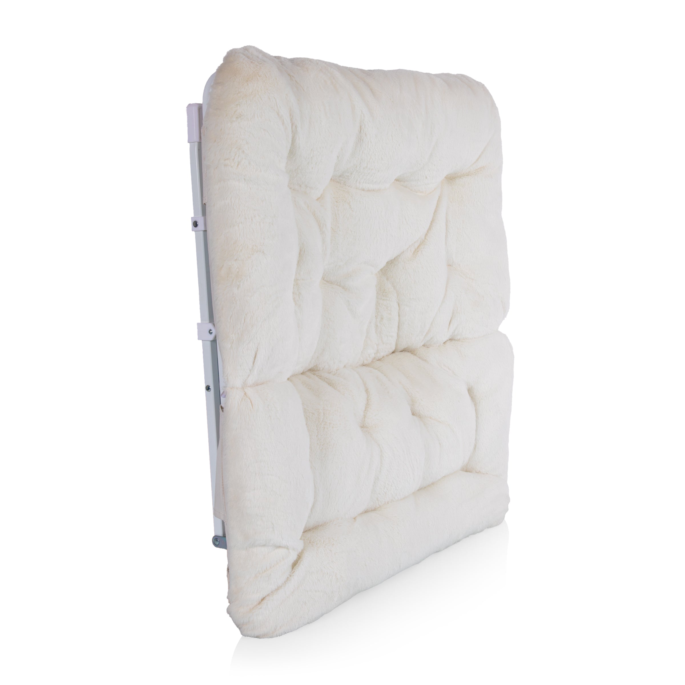 Mellow Dorm White Folding Plush Chair