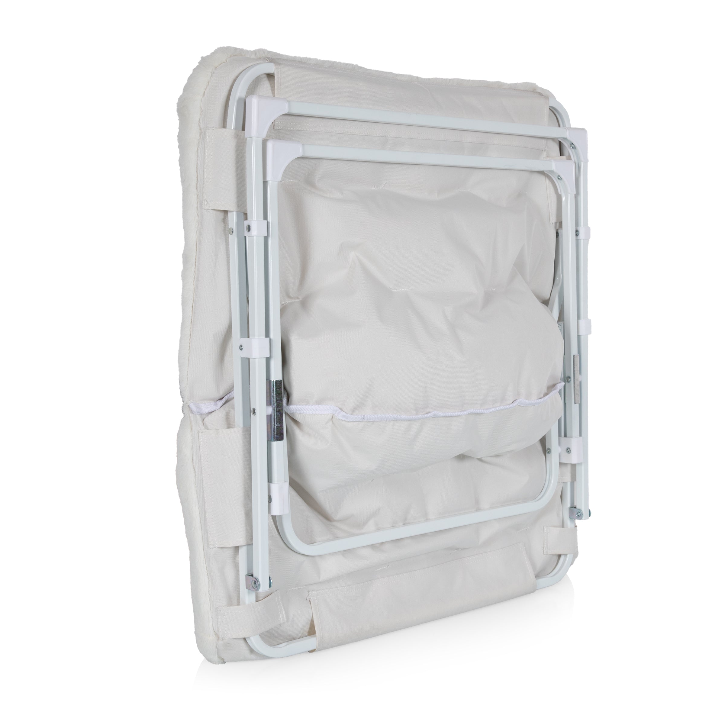 Mellow Dorm White Folding Plush Chair