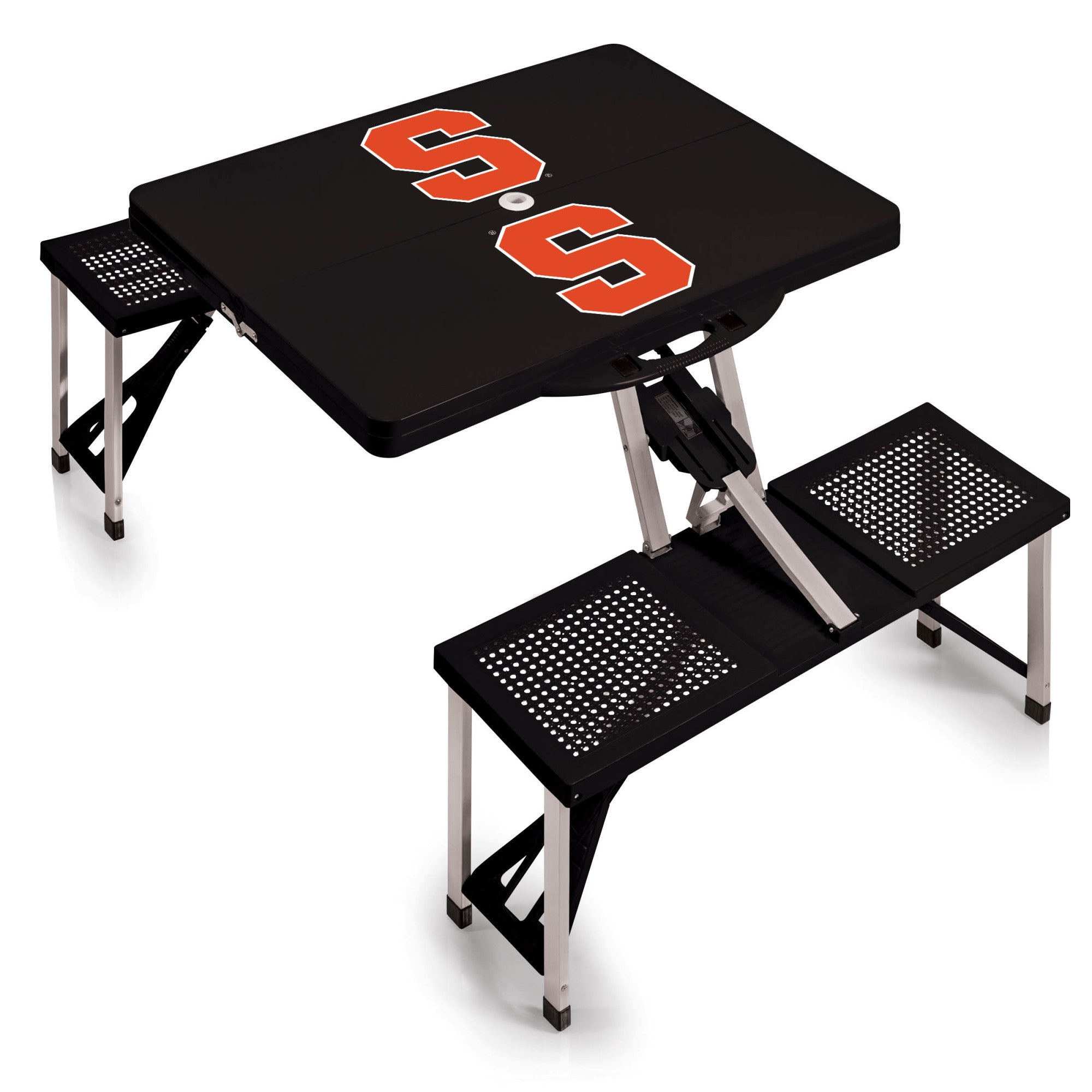 Syracuse Orange - Picnic Table Portable Folding Table with Seats