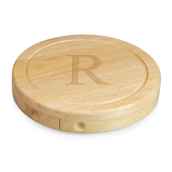 Monogram - Parawood Brie Cheese Cutting Board & Tools Set