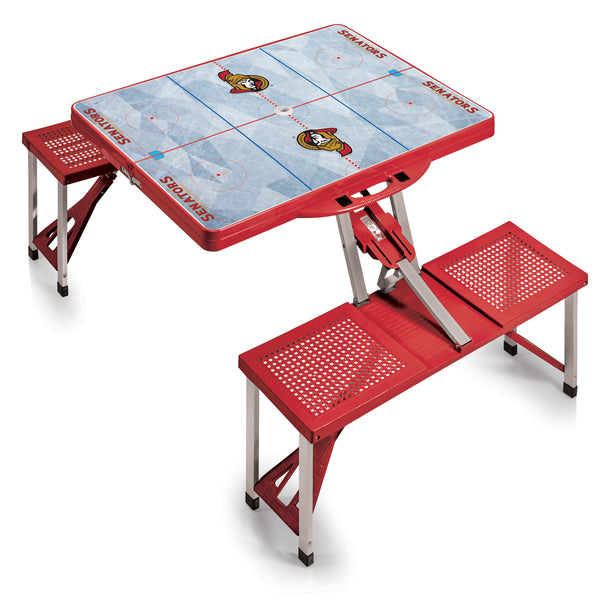 Ottawa Senators - Picnic Table Portable Folding Table with Seats