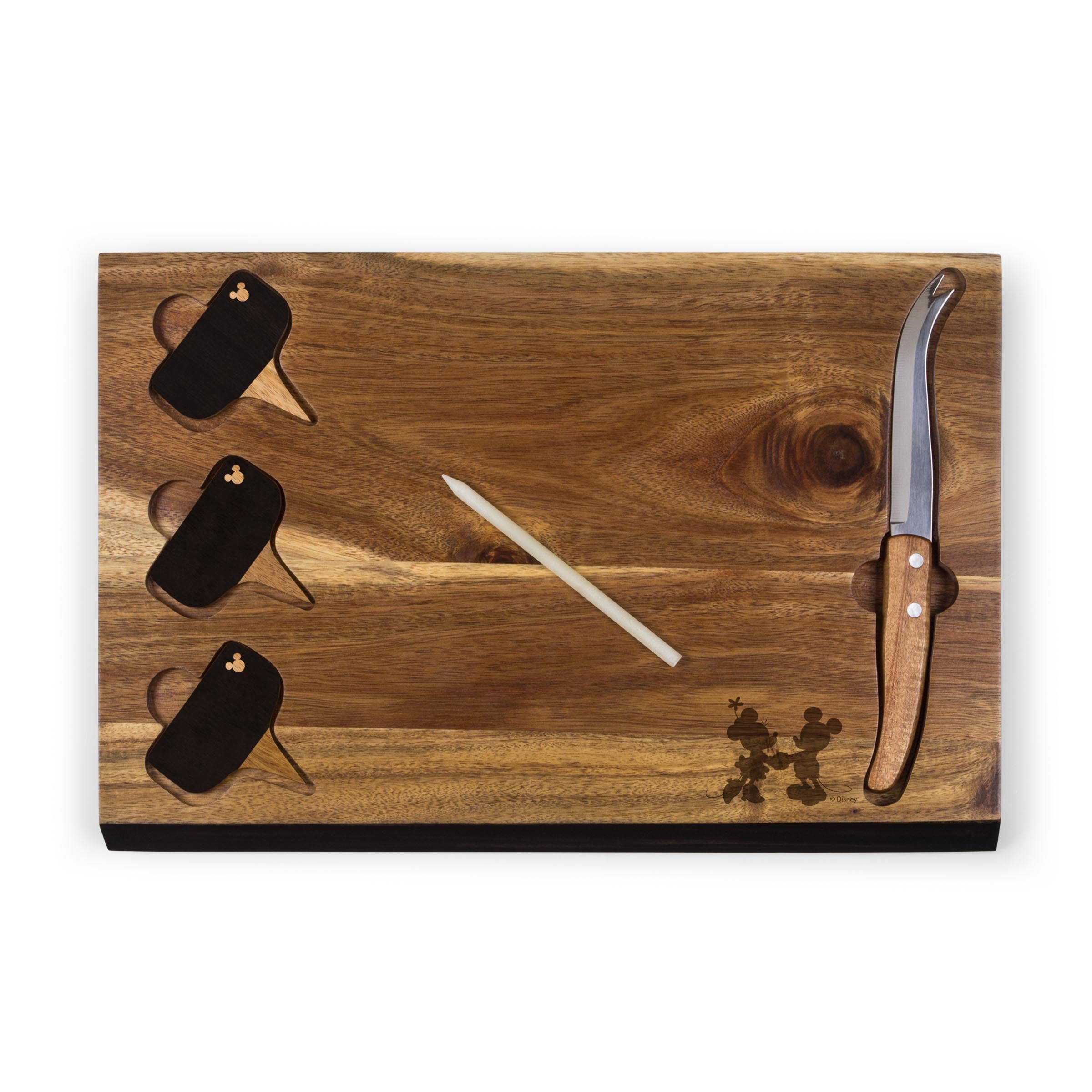 Mickey & Minnie Mouse - Delio Acacia Cheese Cutting Board & Tools Set