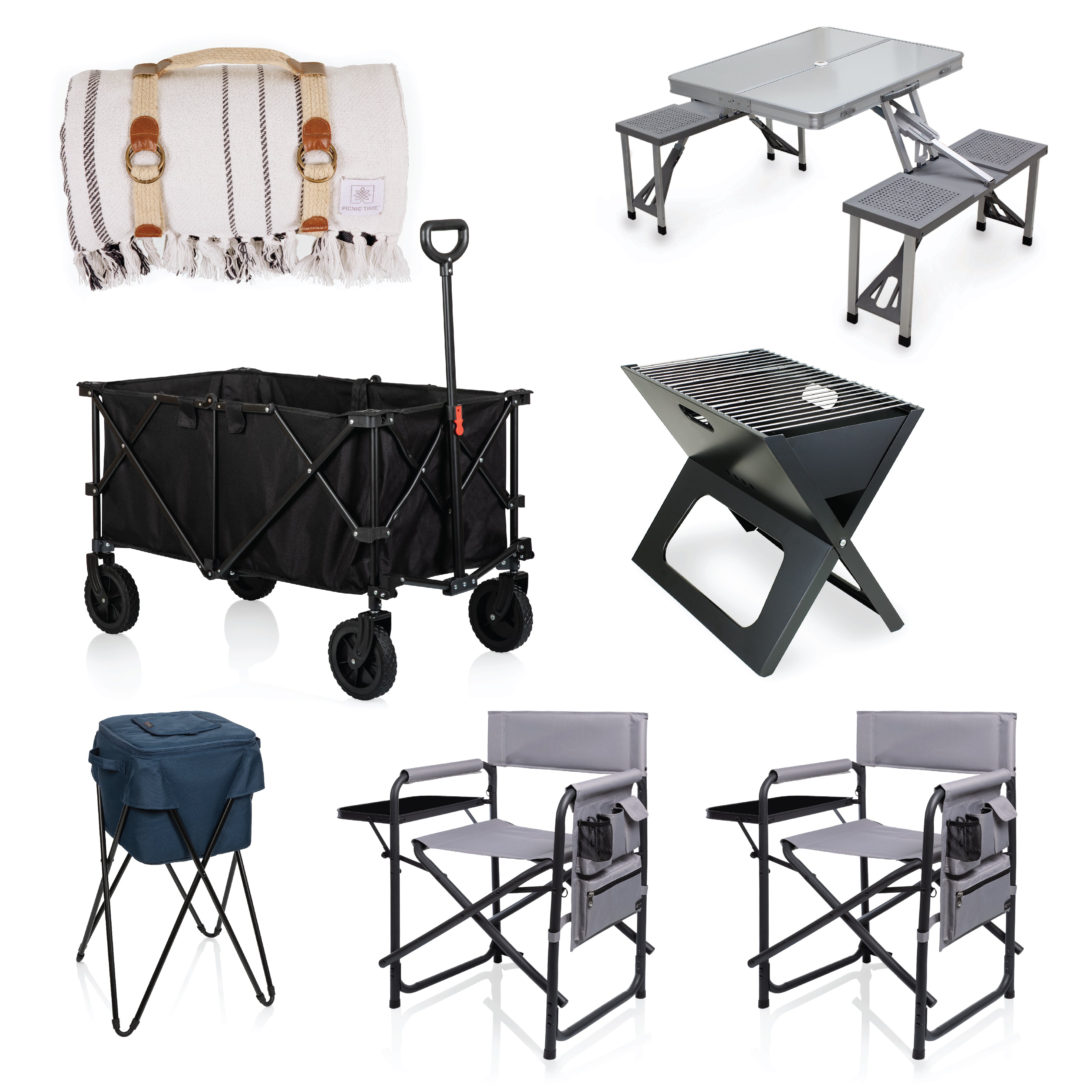 Game Day Combo with Portable And Portable Table-Picnic Time Family of Brands