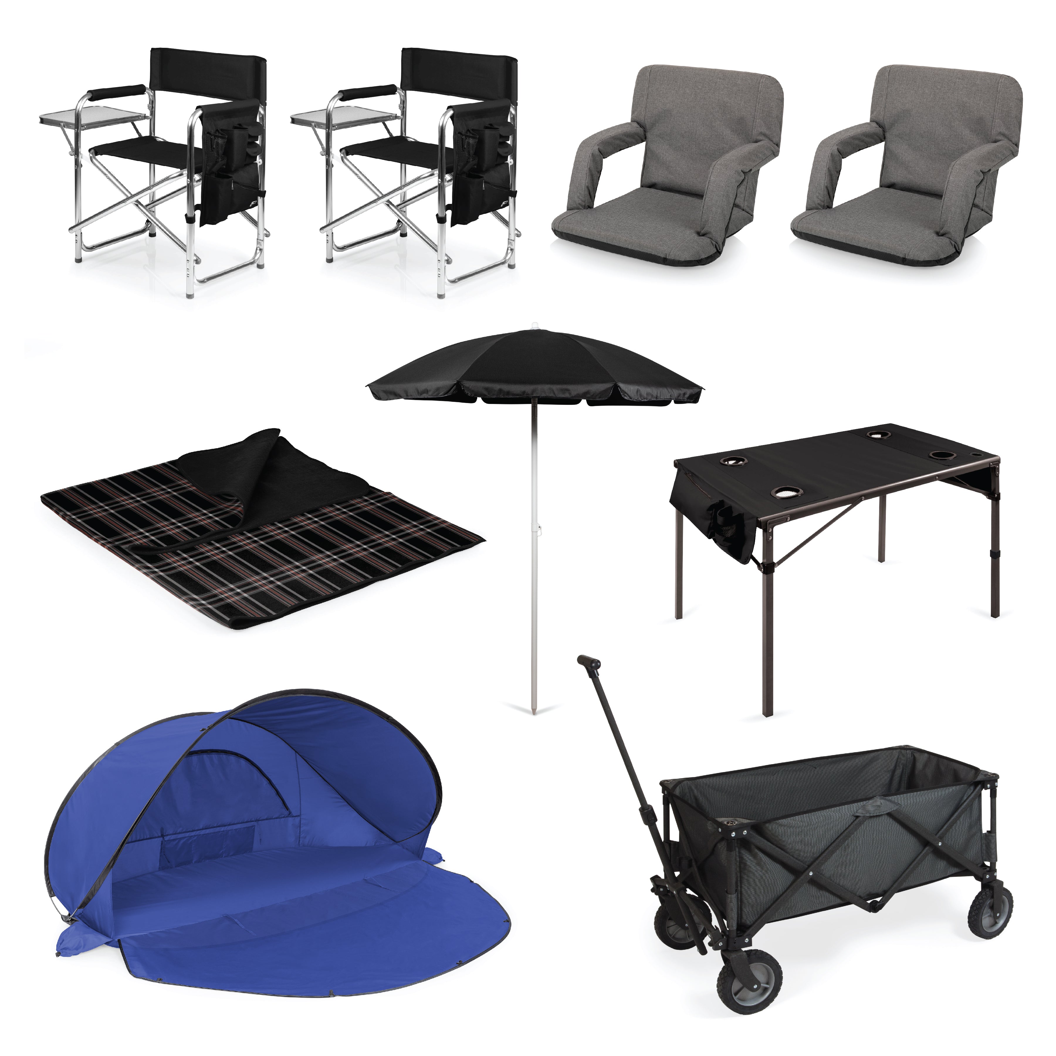 Game Day Combo #2 with Reclining Seats and Sports Chairs-Picnic Time Family of Brands