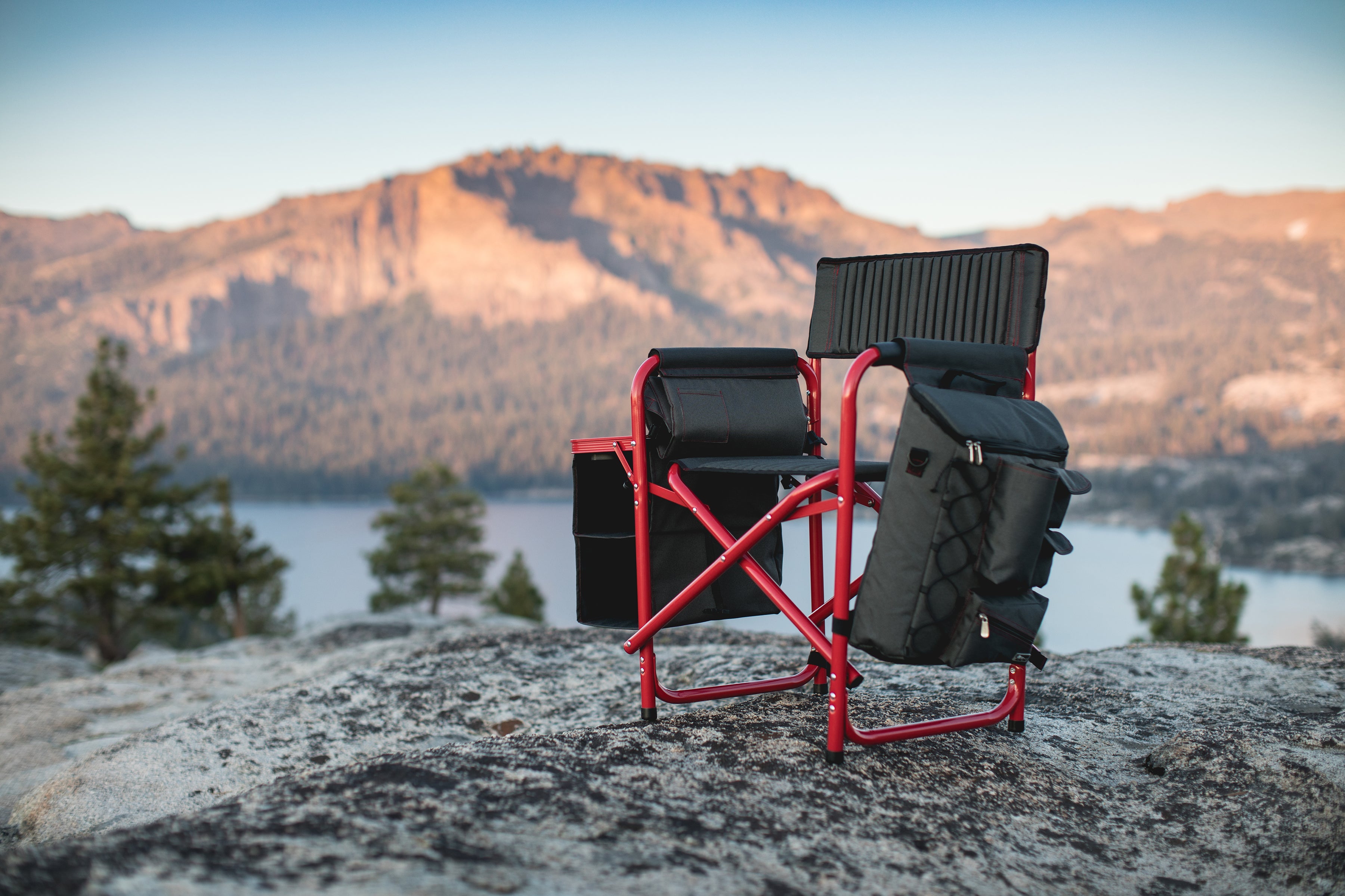 backpack picnic burner camping hiking Picnic Time Dark Gray with Red Fusion Chair